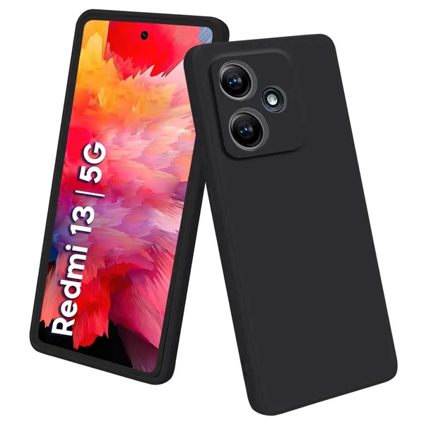 Mi_Redmi_13_5G_Black_Silicone_Protective_Back_Case_Cover