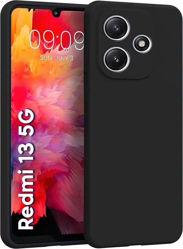 Mi_Redmi_13_5G_Black_Silicone_Protective_Back_Case_Cover