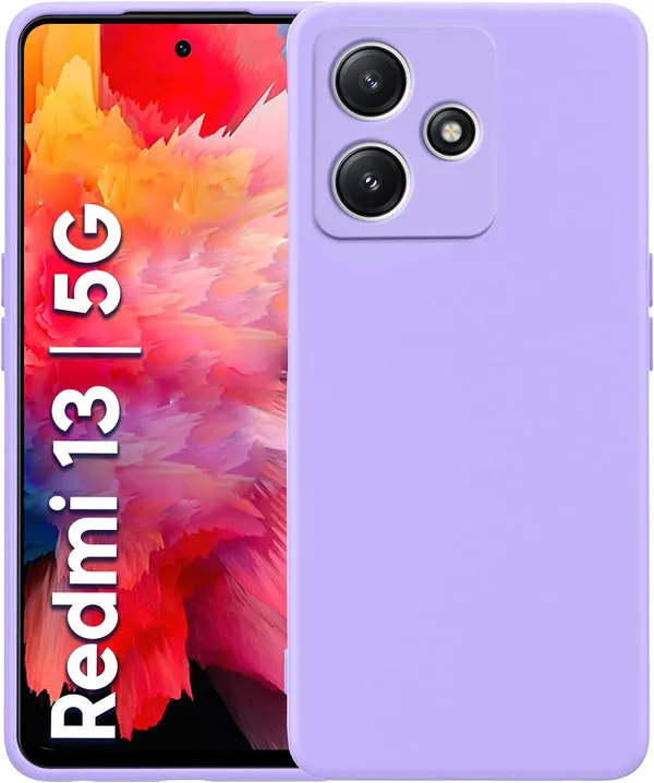 Mi_Redmi_13_5G_Purple_Silicone_Protective_Back_Case_Cover
