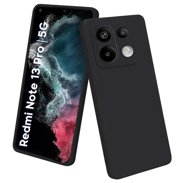 TRUEUPGRADE_Compatible_with_Mi_Redmi_Note_13_Pro_5G_Back_Cover_Case,_Liquid_Silicone_Cover,_Full_Body_Protective_Cover,_Shockproof,_Slim_Phone_Cover,_Anti-Scratch_Soft_Microfiber_Lining_-_Black