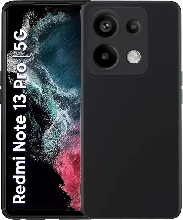 TRUEUPGRADE_Compatible_with_Mi_Redmi_Note_13_Pro_5G_Back_Cover_Case,_Liquid_Silicone_Cover,_Full_Body_Protective_Cover,_Shockproof,_Slim_Phone_Cover,_Anti-Scratch_Soft_Microfiber_Lining_-_Black