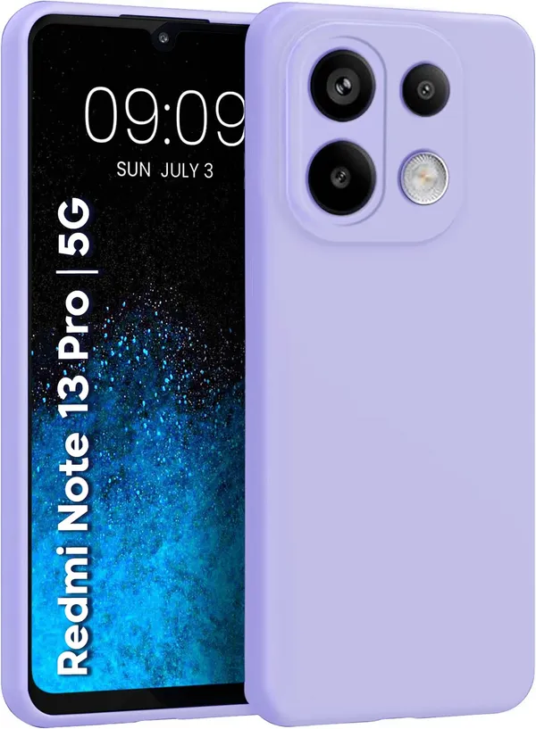 TRUEUPGRADE_Compatible_with_Mi_Redmi_Note_13_Pro_5G_Back_Cover_Case,_Liquid_Silicone_Cover,_Full_Body_Protective_Cover,_Shockproof,_Slim_Phone_Cover,_Anti-Scratch_Soft_Microfiber_Lining_-_Light_Purple