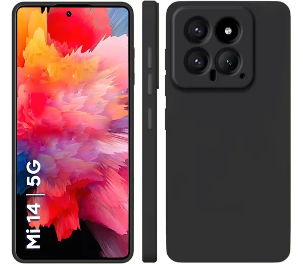 Xiaomi_Mi_14_5G_Black_Silicone_Protective_Back_Case_Cover