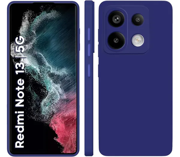 TRUEUPGRADE_Compatible_with_Mi_Redmi_Note_13_5G_Back_Cover_Case,_Liquid_Silicone_Cover,_Full_Body_Protective_Cover,_Shockproof,_Slim_Phone_Cover,_Anti-Scratch_Soft_Microfiber_Lining_-_Blue