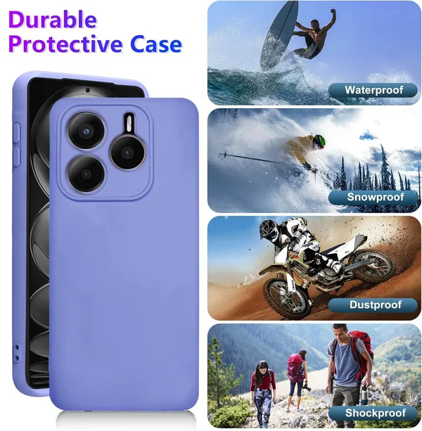 TRUEUPGRADE_Compatible_with_Mi_Redmi_Note_14_5G_Back_Cover_Case,_Liquid_Silicone_Cover,_Full_Body_Protective_Cover,_Shockproof,_Anti-Scratch_Soft_Microfiber_Lining_-_Purple