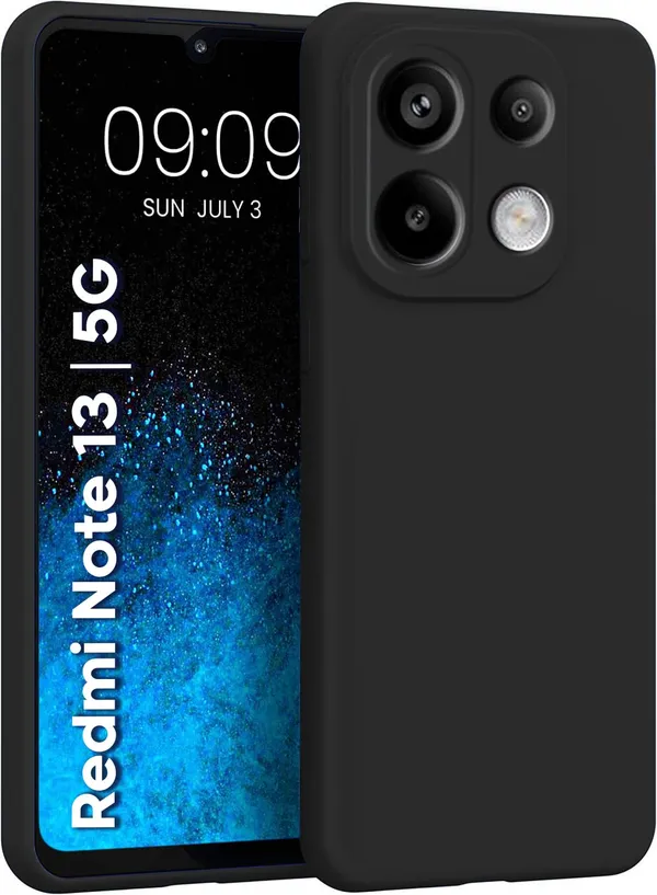 TRUEUPGRADE_Liquid_Silicone_Designed_Back_Case_Cover_for_Mi_Redmi_Note_13_5G_|_Microfiber_Inside_|_Bumper_Back_Cover_Case_for_Mi_Redmi_Note_13_5G_-_Black