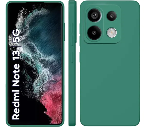 TRUEUPGRADE_Liquid_Silicone_Designed_Back_Case_Cover_for_Mi_Redmi_Note_13_5G_|_Microfiber_Inside_|_Bumper_Back_Cover_Case_for_Mi_Redmi_Note_13_5G_-_Green