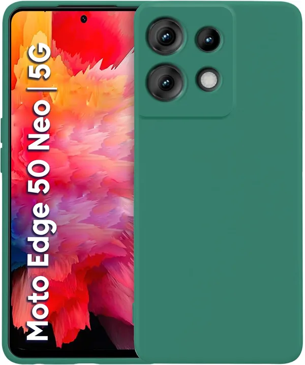 TRUEUPGRADE_Liquid_Silicone_Designed_Back_Case_Cover_for_Motorola_Moto_Edge_50_Neo_5G_|_Microfiber_Inside,_Full_Protection_|_Bumper_Back_Cover_Case_for_Motorola_Moto_Edge_50_Neo_5G_-_Green
