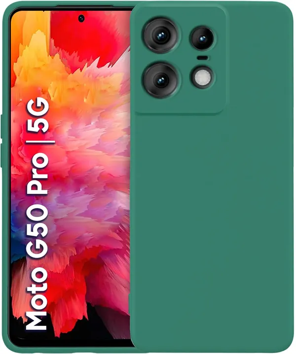 TRUEUPGRADE_Compatible_with_Motorola_Moto_Edge_50_Pro_5G_Back_Cover_Case,_Liquid_Silicone_Cover,_Full_Body_Protective_Cover,_Shockproof,_Slim_Phone_Cover,_Anti-Scratch_Soft_Microfiber_Lining_-_Green