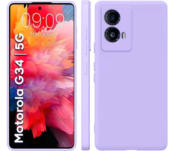 TRUEUPGRADE_Compatible_with_Motorola_G34_5G_Back_Cover_Case,_Liquid_Silicone_Cover,_Full_Body_Protective_Cover,_Shockproof,_Slim_Phone_Cover,_Anti-Scratch_Soft_Microfiber_Lining_-_Purple