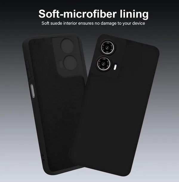 TRUEUPGRADE_Liquid_Silicone_Designed_Back_Case_Cover_for_Motorola_Moto_G35_5G_|_Microfiber_Inside,_Full_Protection_|_Bumper_Back_Cover_Case_for_Motorola_Moto_G35_5G_Black