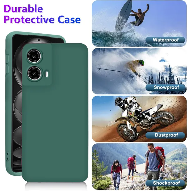 TRUEUPGRADE_Liquid_Silicone_Designed_Back_Case_Cover_for_Motorola_Moto_G35_5G_|_Microfiber_Inside,_Full_Protection_|_Bumper_Back_Cover_Case_for_Motorola_Moto_G35_5G_Green