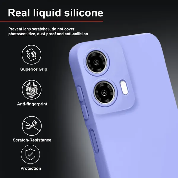 TRUEUPGRADE_Liquid_Silicone_Designed_Back_Case_Cover_for_Motorola_Moto_G35_5G_|_Microfiber_Inside,_Full_Protection_|_Bumper_Back_Cover_Case_for_Motorola_Moto_G35_5G_Purple