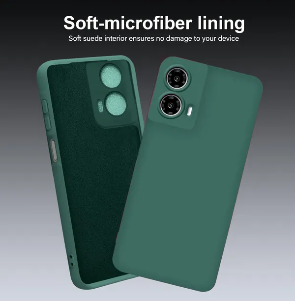 TRUEUPGRADE_Compatible_with_Motorola_Moto_G35_5G_Back_Cover_Case,_Liquid_Silicone_Cover,_Full_Body_Protective_Cover,_Shockproof,_Anti-Scratch_Soft_Microfiber_Lining_-_Green