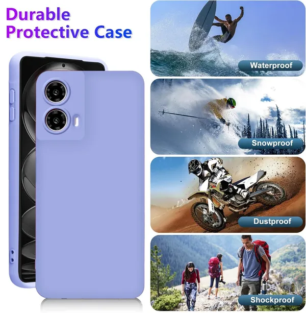 TRUEUPGRADE_Compatible_with_Motorola_Moto_G35_5G_Back_Cover_Case,_Liquid_Silicone_Cover,_Full_Body_Protective_Cover,_Shockproof,_Anti-Scratch_Soft_Microfiber_Lining_-_Purple