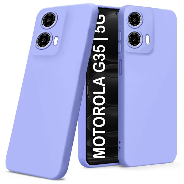 TRUEUPGRADE_Compatible_with_Motorola_Moto_G35_5G_Back_Cover_Case,_Liquid_Silicone_Cover,_Full_Body_Protective_Cover,_Shockproof,_Anti-Scratch_Soft_Microfiber_Lining_-_Purple