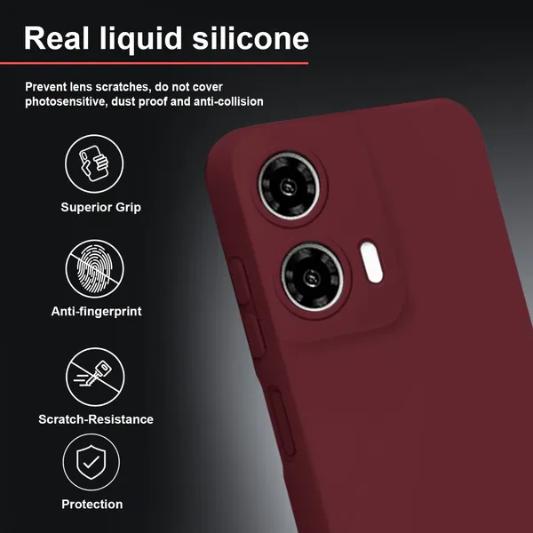 TRUEUPGRADE_Compatible_with_Motorola_Moto_G35_5G_Back_Cover_Case,_Liquid_Silicone_Cover,_Full_Body_Protective_Cover,_Shockproof,_Anti-Scratch_Soft_Microfiber_Lining_-_Wine