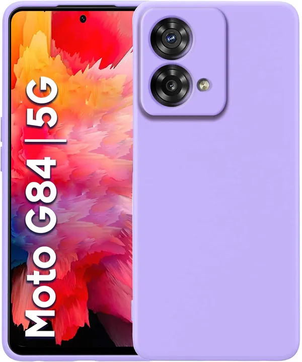 TRUEUPGRADE_Liquid_Silicone_Designed_Back_Case_Cover_for_Motorola_Moto_G84_5G_|_Microfiber_Inside,_Full_Protection_|_Bumper_Back_Cover_Case_for_Motorola_Moto_G84_5G_-_Light_Purple