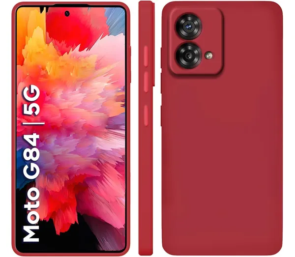 TRUEUPGRADE_Liquid_Silicone_Designed_Back_Case_Cover_for_Motorola_Moto_G84_5G_|_Microfiber_Inside,_Full_Protection_|_Bumper_Back_Cover_Case_for_Motorola_Moto_G84_5G_-_Wine