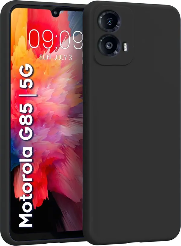 Motorola_Moto_G85_5G_Black_Silicone_Protective_Back_Case_Cover