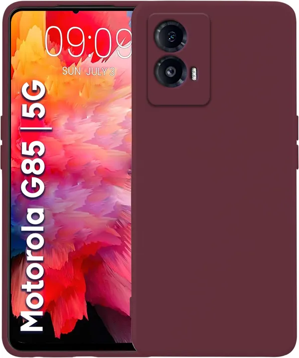 Motorola_Moto_G85_5G_Wine_Silicone_Protective_Back_Case_Cover