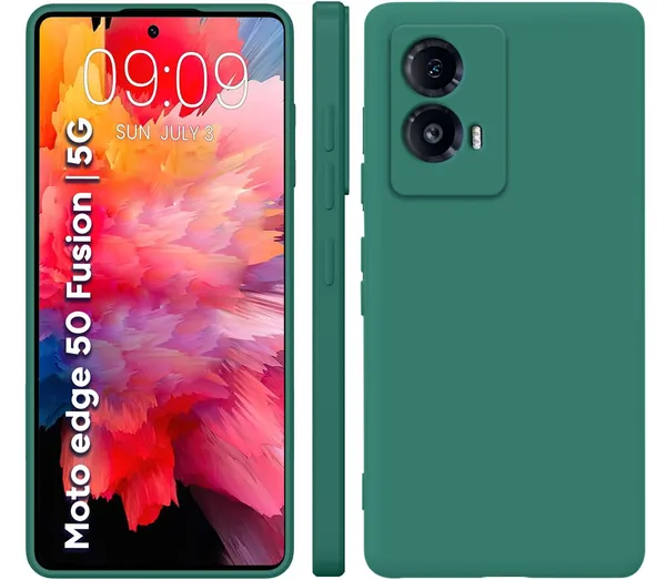 TRUEUPGRADE_Liquid_Silicone_Designed_Back_Case_Cover_for_Motorola_Edge_50_Fusion_5G_|_Microfiber_Inside,_Full_Protection_|_Bumper_Back_Cover_Case_for_Motorola_Edge_50_Fusion_5G_-_Green