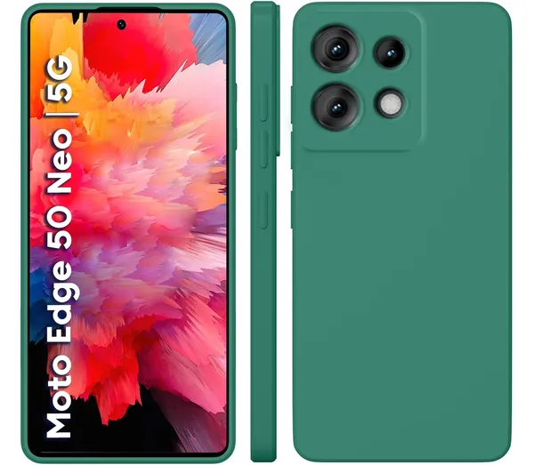 TRUEUPGRADE_Compatible_with_Motorola_Moto_Edge_50_Neo_5G_Back_Cover_Case,_Liquid_Silicone_Cover,_Full_Body_Protective_Cover,_Shockproof,_Slim_Phone_Cover,_Anti-Scratch_Soft_Microfiber_Lining_-_Green