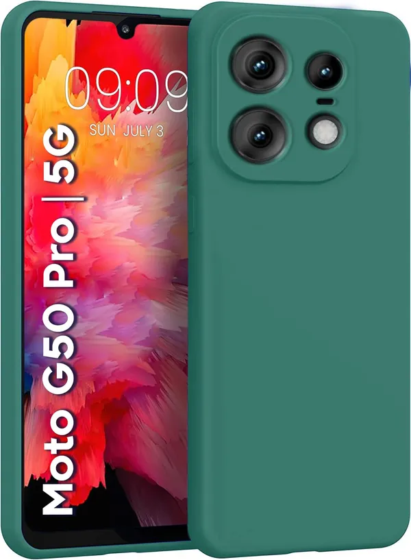 TRUEUPGRADE_Liquid_Silicone_Designed_Back_Case_Cover_for_Motorola_Moto_Edge_50_Pro_5G_|_Microfiber_Inside,_Full_Protection_|_Bumper_Back_Cover_Case_for_Motorola_Moto_Edge_50_Pro_5G_-_Green