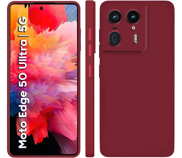 TRUEUPGRADE_Compatible_with_Motorola_Moto_Edge_50_Ultra_5G_Back_Cover_Case,_Liquid_Silicone_Cover,_Full_Body_Protective_Cover,_Shockproof,_Slim_Phone_Cover,_Anti-Scratch_Soft_Microfiber_Lining_-_Wine