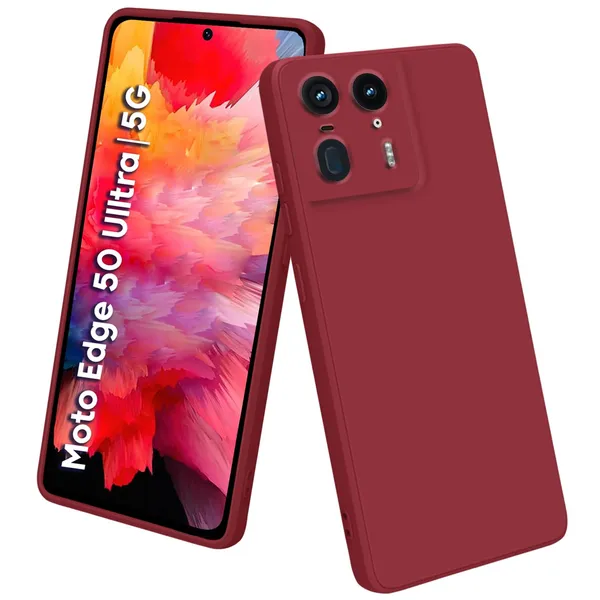 TRUEUPGRADE_Compatible_with_Motorola_Moto_Edge_50_Ultra_5G_Back_Cover_Case,_Liquid_Silicone_Cover,_Full_Body_Protective_Cover,_Shockproof,_Slim_Phone_Cover,_Anti-Scratch_Soft_Microfiber_Lining_-_Wine