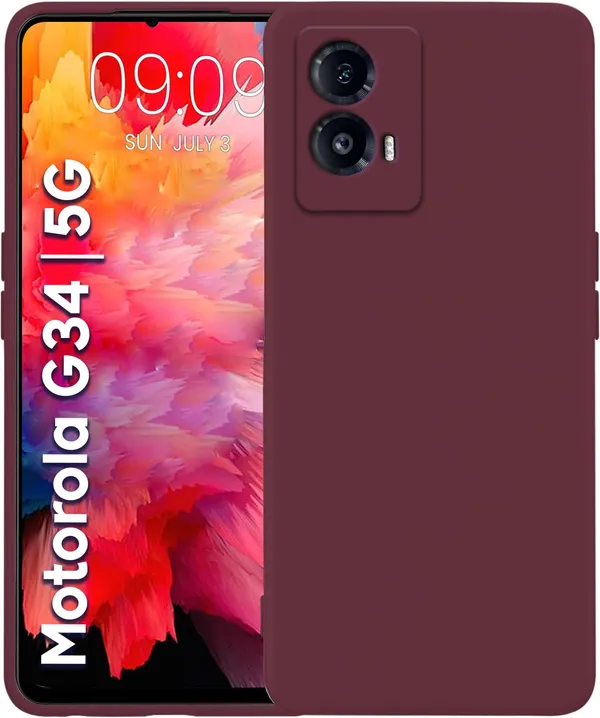 Motorola_G34_5G_Wine_Silicone_Protective_Back_Case_Cover