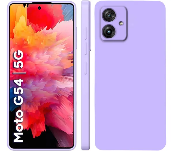 TRUEUPGRADE_Liquid_Silicone_Designed_Back_Case_Cover_for_Motorola_Moto_G54_5G_/_G64_5G_|_Microfiber_Inside,_Full_Protection_|_Bumper_Back_Cover_Case_for_Motorola_Moto_G54_5G_/_G64_5G_-_Light_Purple