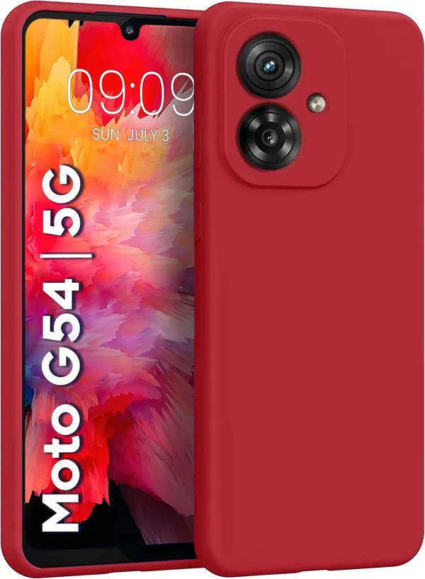 TRUEUPGRADE_Liquid_Silicone_Designed_Back_Case_Cover_for_Motorola_Moto_G54_5G_/_G64_5G_|_Microfiber_Inside,_Full_Protection_|_Bumper_Back_Cover_Case_for_Motorola_Moto_G54_5G_/_G64_5G_-_Wine