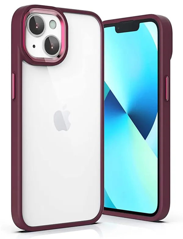 Iphone_14_Plus_Case_Maroon_Polycarbonate_&_Thermoplastic_Polyurethane_Protective_Back_Case_Cover