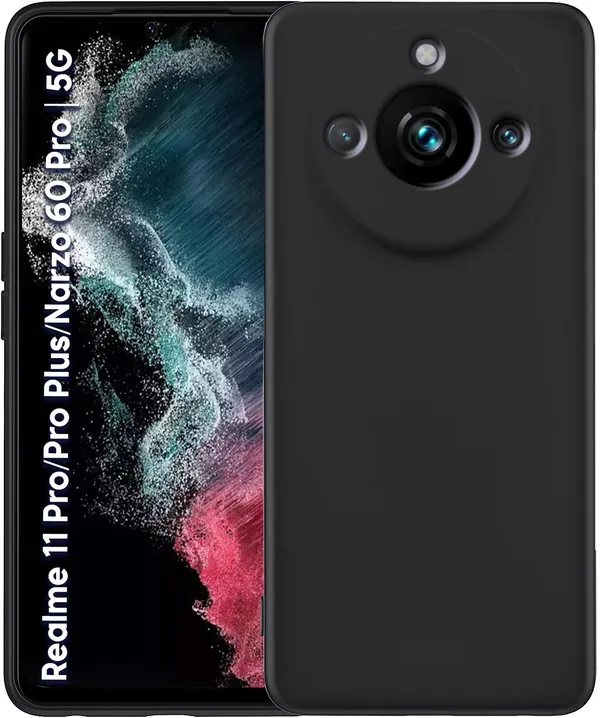 Realme_11_Pro_|_Pro_Plus_|_Narzo_60_Pro_5G_Black_Silicone_Protective_Back_Case_Cover