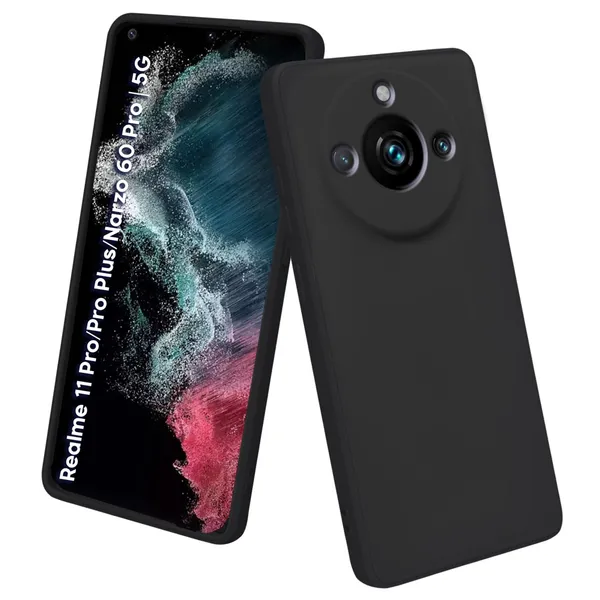 Realme_11_Pro_|_Pro_Plus_|_Narzo_60_Pro_5G_Black_Silicone_Protective_Back_Case_Cover