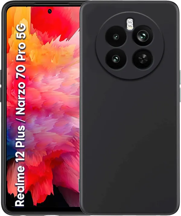 TRUEUPGRADE_Compatible_with_Realme_12_Plus_5G_/_Realme_P1_5G_/_Narzo_70_5G_/_Narzo_70_Pro_5G_Back_Cover_Case,_Liquid_Silicone_Cover,_Full_Body_Protective_Cover_-_Green