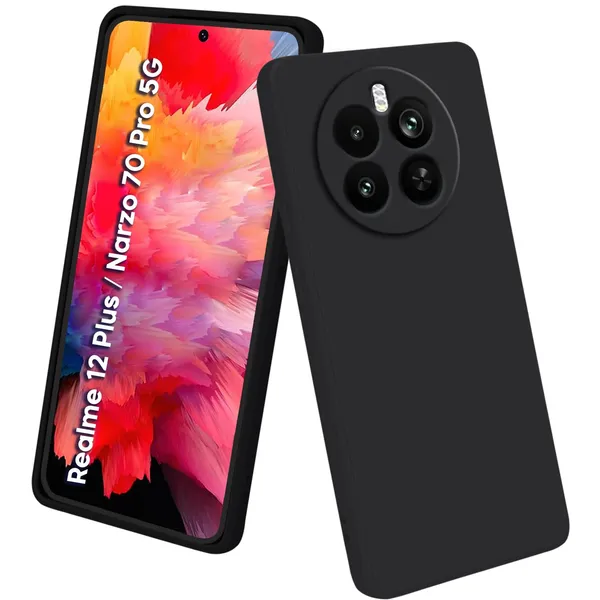 TRUEUPGRADE_Compatible_with_Realme_12_Plus_5G_/_Realme_P1_5G_/_Narzo_70_5G_/_Narzo_70_Pro_5G_Back_Cover_Case,_Liquid_Silicone_Cover,_Full_Body_Protective_Cover_-_Green