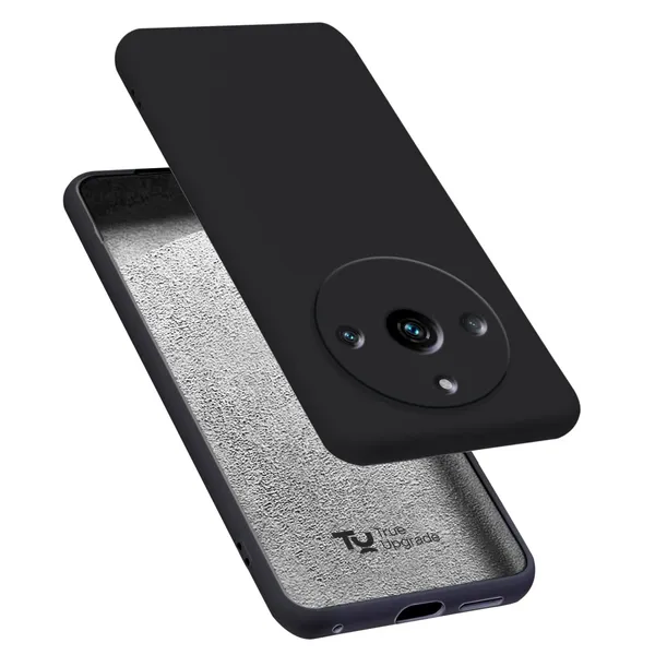 TRUEUPGRADE_Compatible_with_Realme_Narzo_60_5G_5G_Back_Cover_Case,_Liquid_Silicone_Cover,_Full_Body_Protective_Cover,_Shockproof,_Slim_Phone_Cover,_Anti-Scratch_Soft_Microfiber_Lining_-_Black