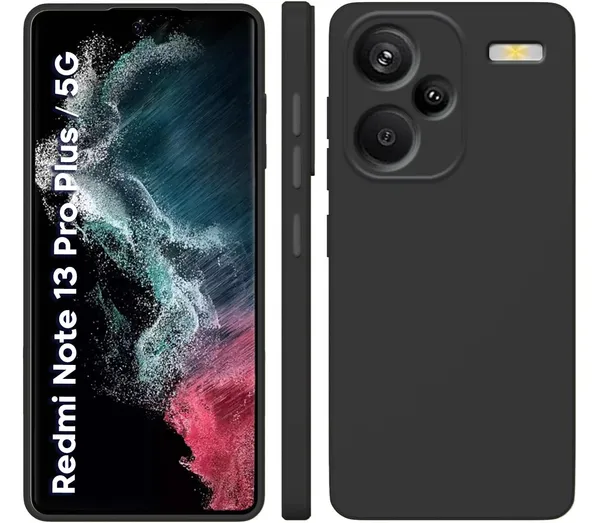 TRUEUPGRADE_Compatible_with_Mi_Redmi_Note_13_Pro_Plus_5G_Back_Cover_Case,_Liquid_Silicone_Cover,_Full_Body_Protective_Cover,_Shockproof,_Slim_Phone_Cover,_Anti-Scratch_Soft_Microfiber_Lining_-_Black