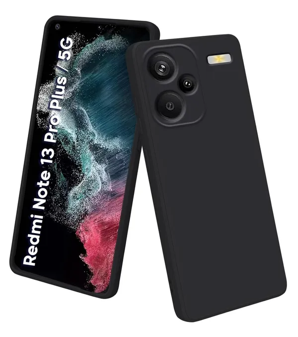 TRUEUPGRADE_Compatible_with_Mi_Redmi_Note_13_Pro_Plus_5G_Back_Cover_Case,_Liquid_Silicone_Cover,_Full_Body_Protective_Cover,_Shockproof,_Slim_Phone_Cover,_Anti-Scratch_Soft_Microfiber_Lining_-_Black