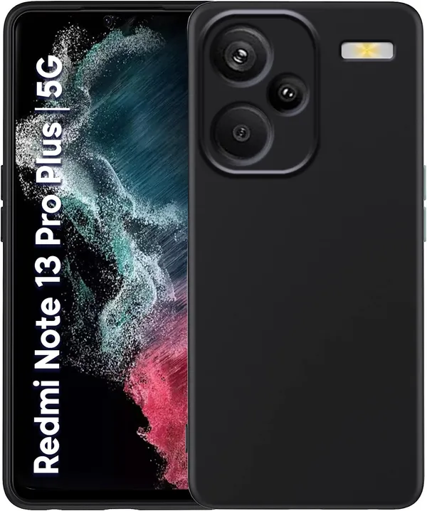 TRUEUPGRADE_Compatible_with_Mi_Redmi_Note_13_Pro_Plus_5G_Back_Cover_Case,_Liquid_Silicone_Cover,_Full_Body_Protective_Cover,_Shockproof,_Slim_Phone_Cover,_Anti-Scratch_Soft_Microfiber_Lining_-_Black