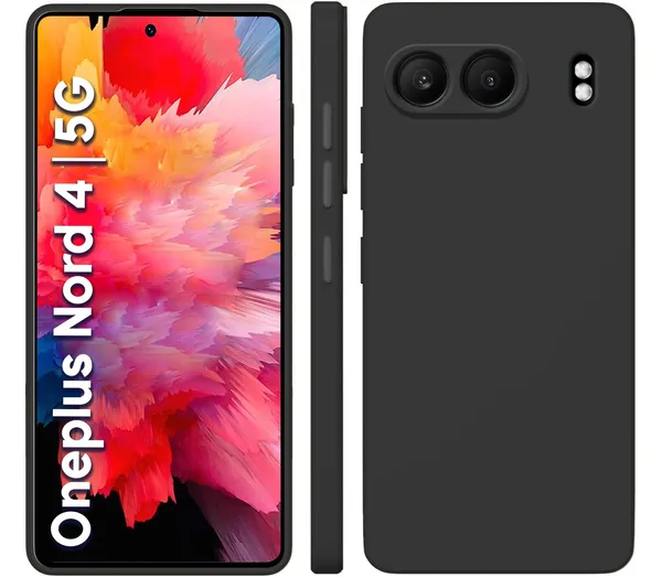 Oneplus_Nord_4_5G_Black_Silicone_Protective_Back_Case_Cover