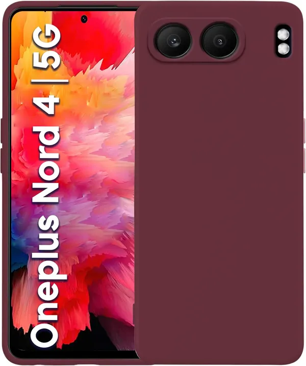Oneplus_Nord_4_5G_Wine_Silicone_Protective_Back_Case_Cover