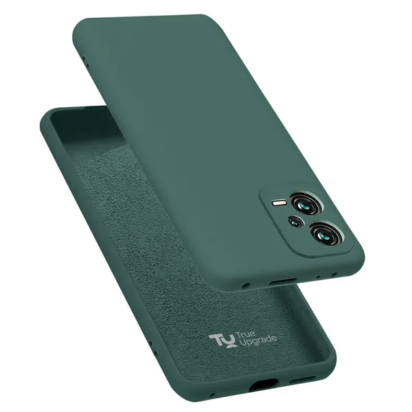 TRUEUPGRADE_Liquid_Silicone_Designed_Back_Case_Cover_for_Mi_Redmi_Note_12_5G_/_Poco_X5_5G_|_Microfiber_Inside_|_Bumper_Back_Cover_Case_for_Mi_Redmi_Note_12_5G_/_Poco_X5_5G_-_Green