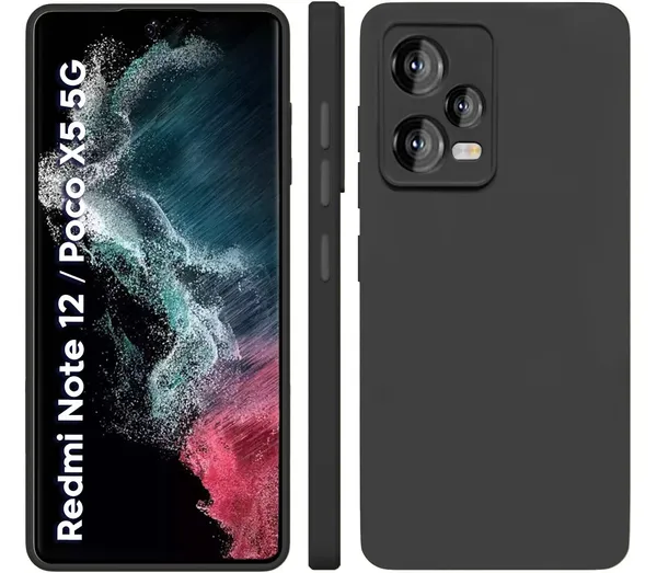 TRUEUPGRADE_Liquid_Silicone_Designed_Back_Case_Cover_for_Mi_Redmi_Note_12_5G_/_Poco_X5_5G_|_Microfiber_Inside_|_Bumper_Back_Cover_Case_for_Mi_Redmi_Note_12_5G_/_Poco_X5_5G_-_Purple