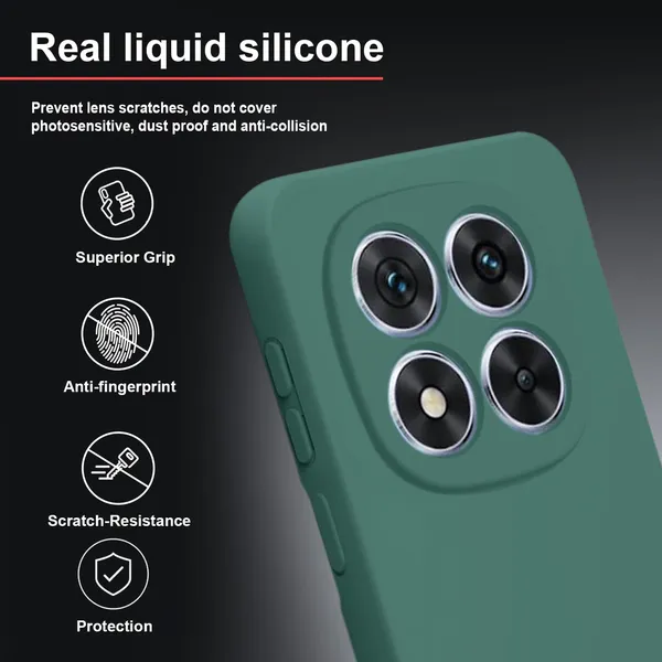 TRUEUPGRADE_Compatible_with_Mi_Redmi_Note_14_Pro_/_14_Pro_Plus_5G_Back_Cover_Case,_Liquid_Silicone_Cover,_Full_Body_Protective_Cover,_Shockproof,_Anti-Scratch_Soft_Microfiber_Lining_-_Green