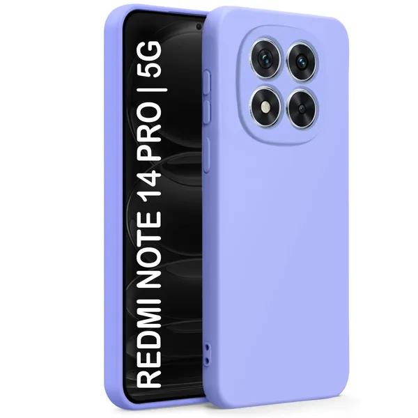 TRUEUPGRADE_Compatible_with_Mi_Redmi_Note_14_Pro_/_14_Pro_Plus_5G_Back_Cover_Case,_Liquid_Silicone_Cover,_Full_Body_Protective_Cover,_Shockproof,_Anti-Scratch_Soft_Microfiber_Lining_-_Purple