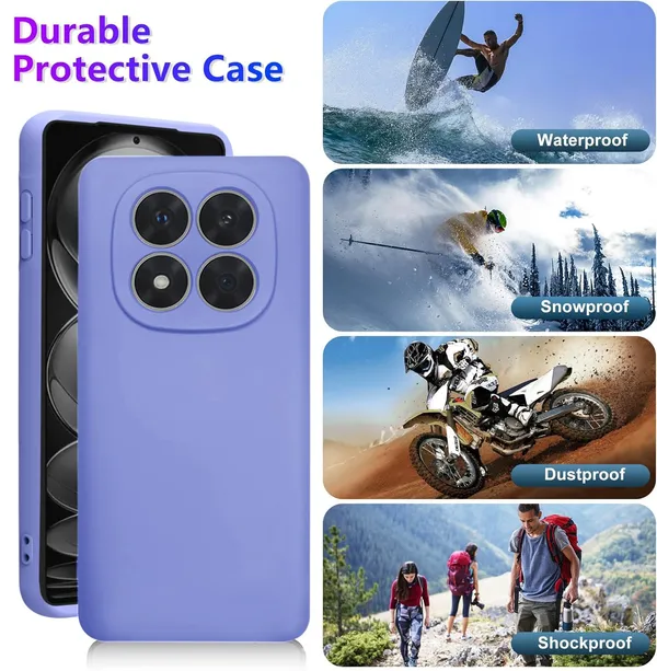 TRUEUPGRADE_Compatible_with_Mi_Redmi_Note_14_Pro_/_14_Pro_Plus_5G_Back_Cover_Case,_Liquid_Silicone_Cover,_Full_Body_Protective_Cover,_Shockproof,_Anti-Scratch_Soft_Microfiber_Lining_-_Purple
