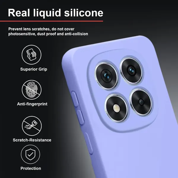 TRUEUPGRADE_Compatible_with_Mi_Redmi_Note_14_Pro_/_14_Pro_Plus_5G_Back_Cover_Case,_Liquid_Silicone_Cover,_Full_Body_Protective_Cover,_Shockproof,_Anti-Scratch_Soft_Microfiber_Lining_-_Purple